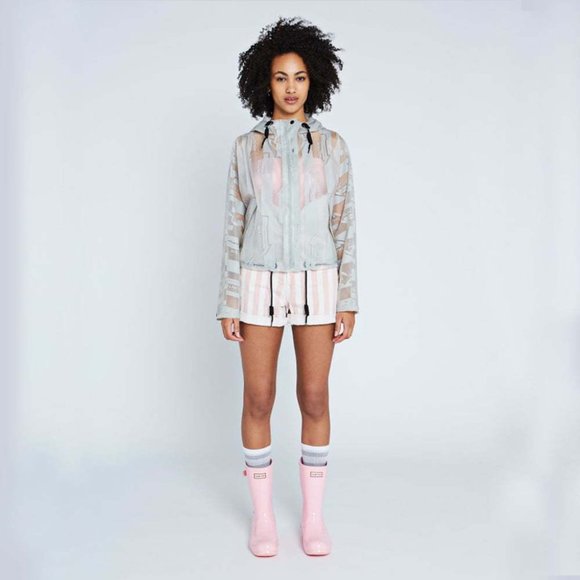 HUNTER Boots Original Vinyl Crop Rain Jacket sz XS - Picture 2 of 10